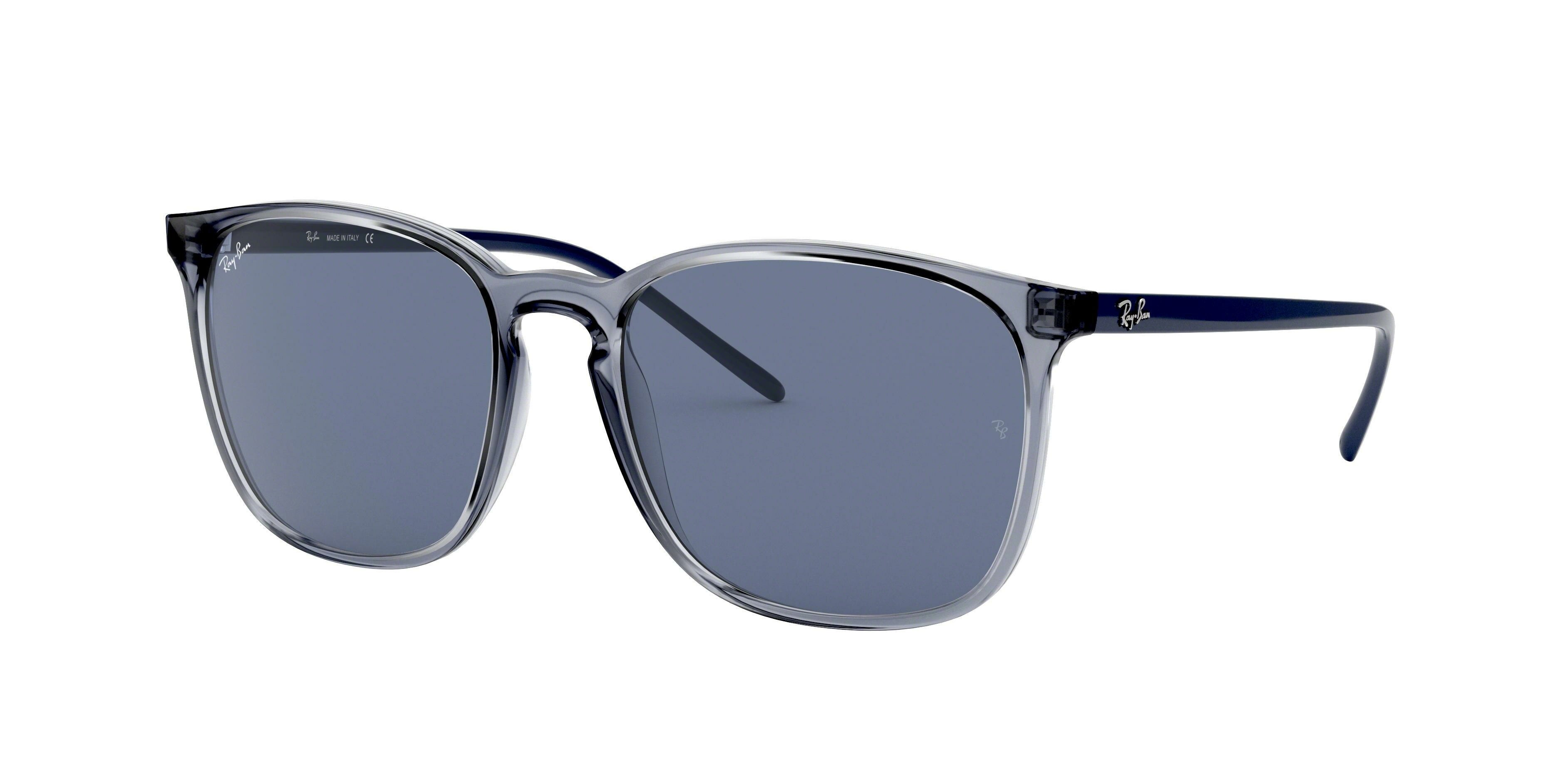 Ray-Ban 0RB4387 Occhiali Da Sole, Blu (Transparente Blue), 56 Uomo, Pick First-image